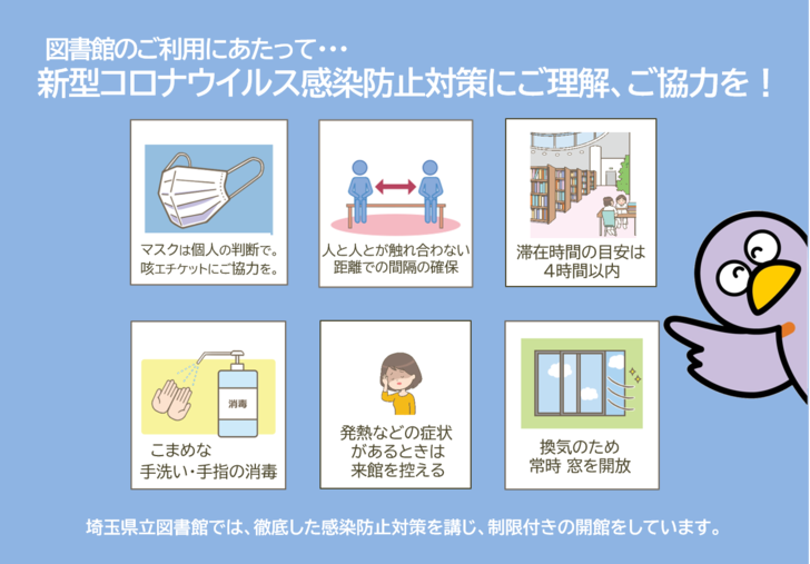 新型コロナウイルス感染防止対策(制限付き開館)