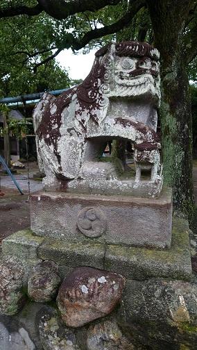 箱田神社の狛犬(吽)