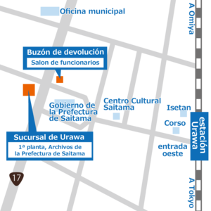 Sucursal de Urawa de mapa