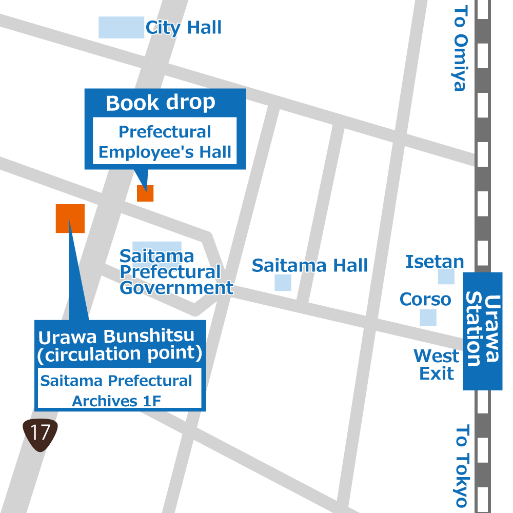 Urawa Bunshitsu map