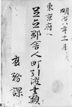 舎人町引渡書類の一部